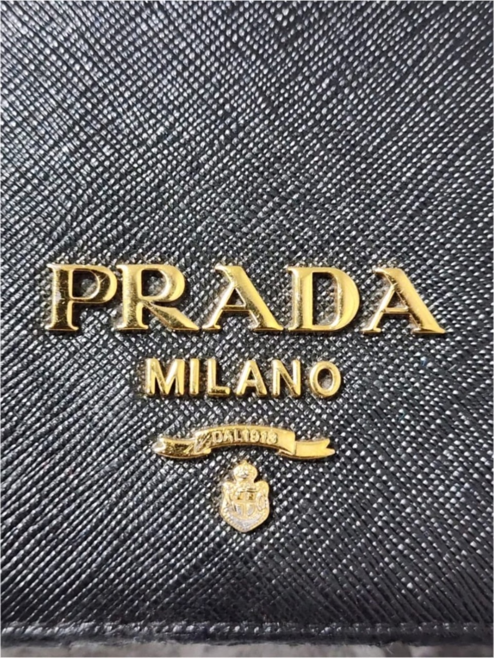 Authentic PRADA Saffiano Chain Shoulder Bag Black - Picture 6 of 14